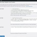 WordPress Plugin – Very Easy Headers & Footers